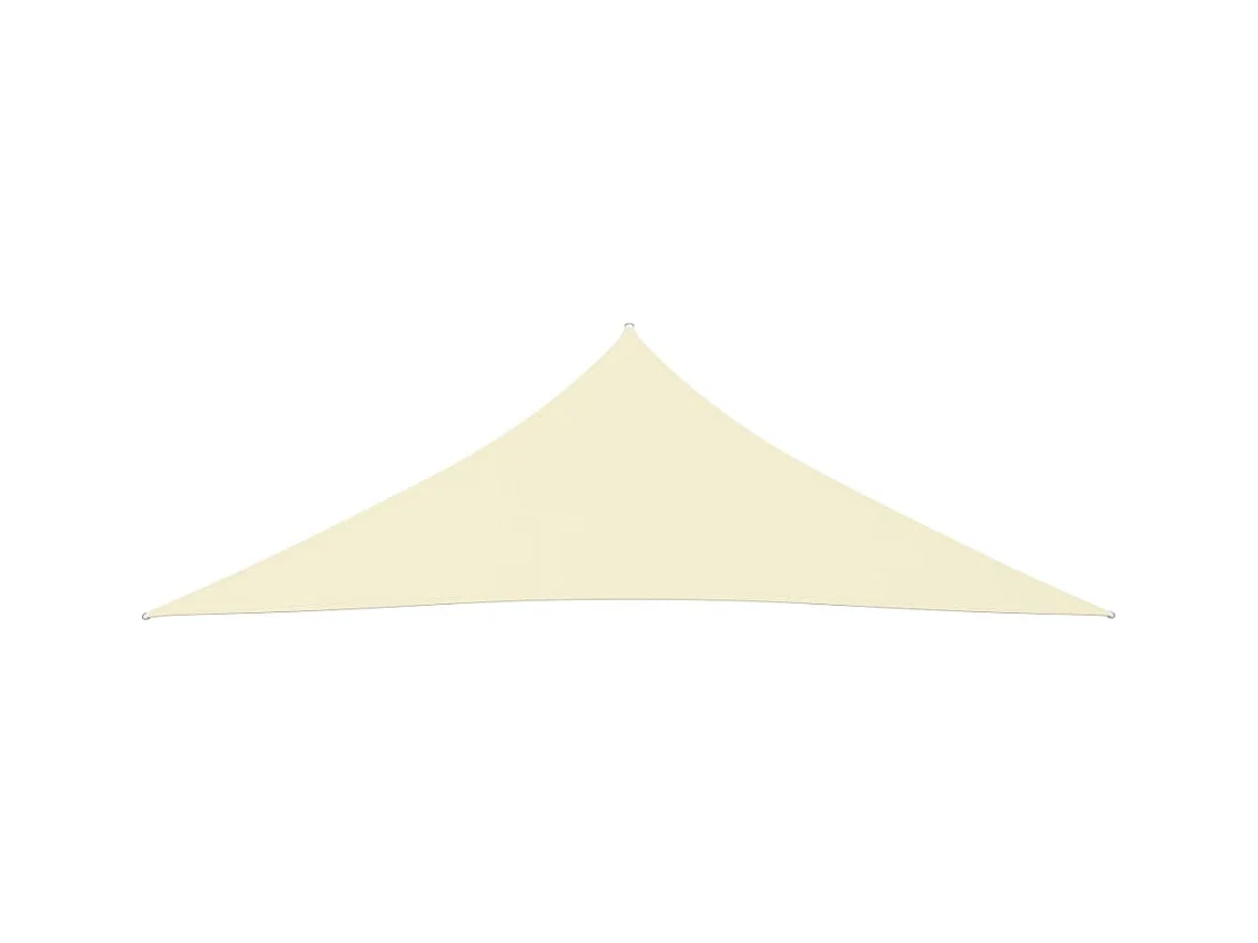 Voile de parasol tissu oxford triangulaire 3,5x3,5x4,9 m crème