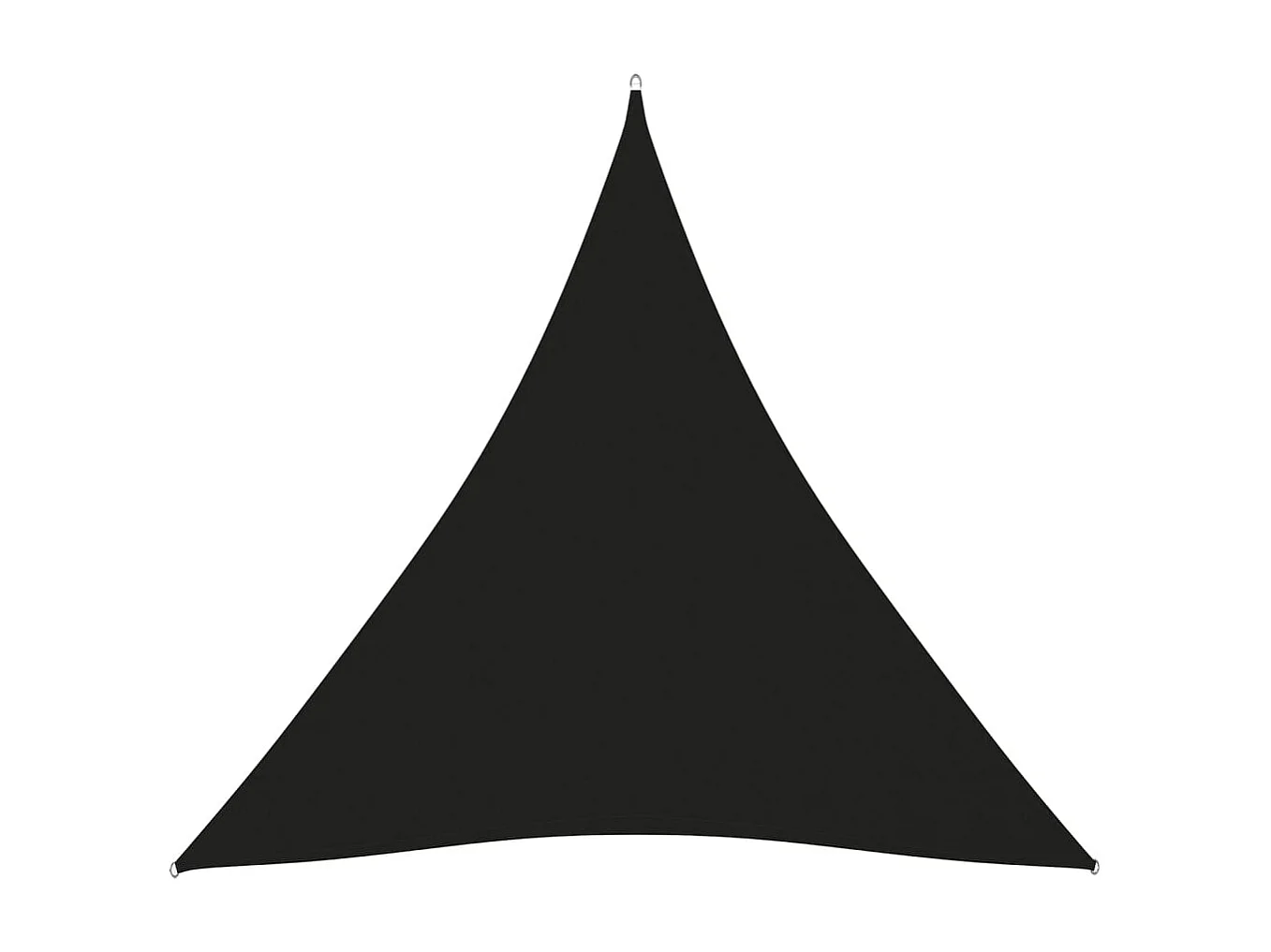 Voile de parasol tissu oxford triangulaire 3,6x3,6x3,6 m noir
