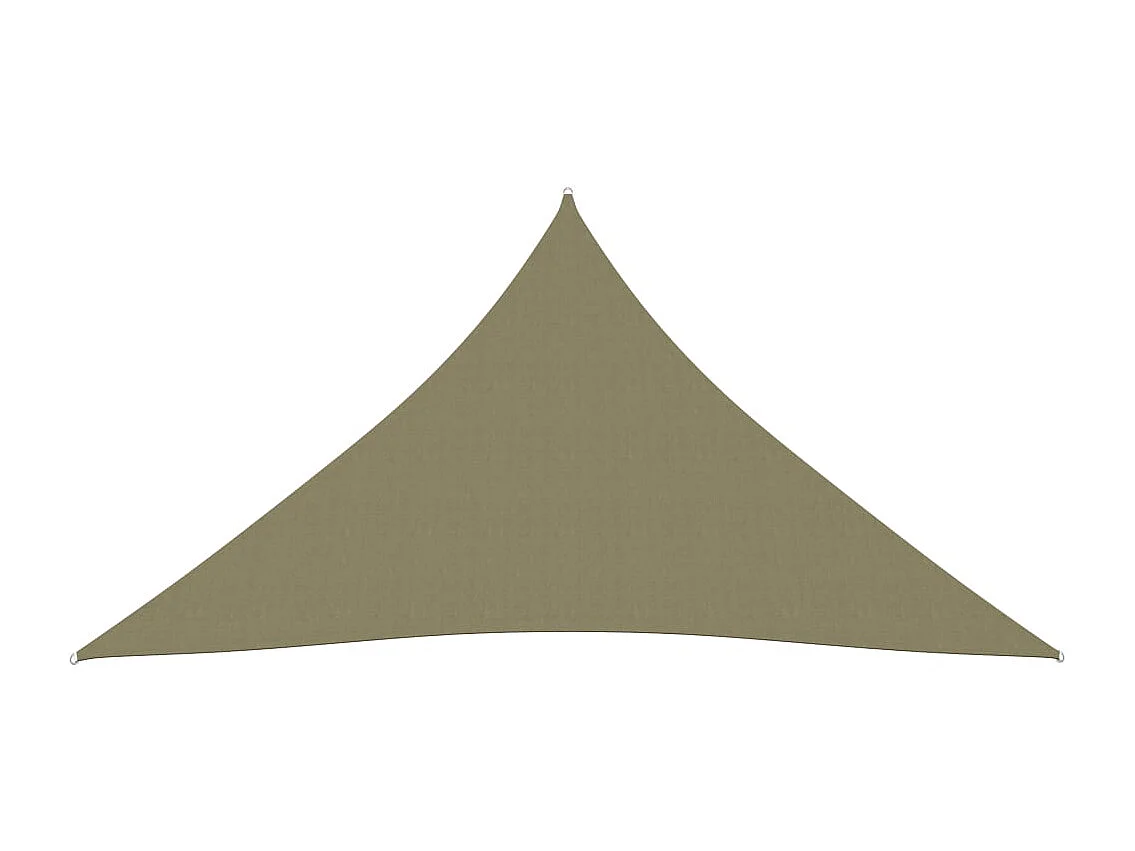 Voile de parasol tissu oxford triangulaire 3x4x4 m beige