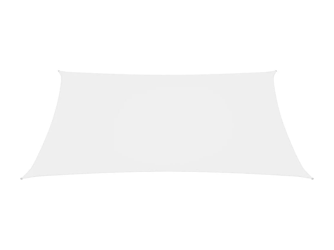Voile de parasol tissu oxford rectangulaire 3x4,5 m blanc