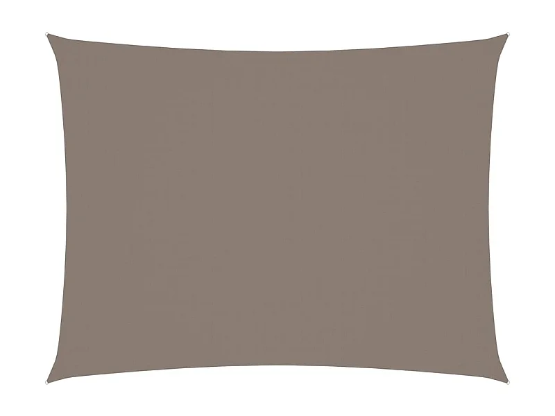 Rechteckiges Sonnenschirmsegel aus Oxford-Stoff, 3 x 4,5 m, Taupe