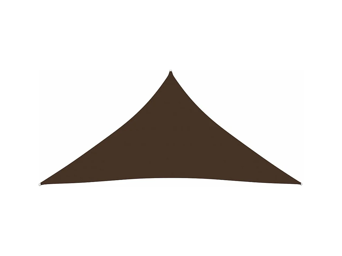 Vela parasol triangular tela oxford 4x4x4 m marrón