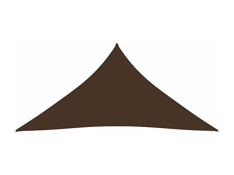 Voile de parasol tissu oxford triangulaire 4x4x4 m marron