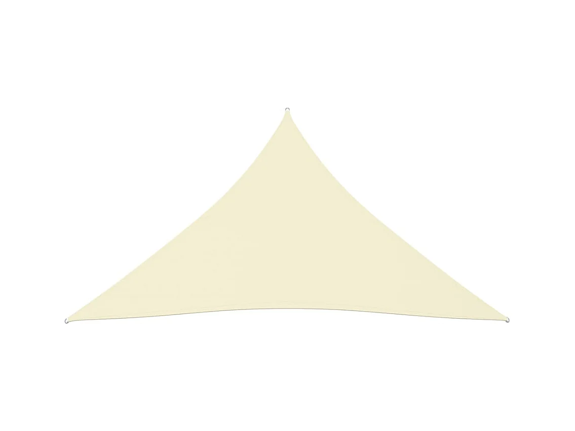 Voile de parasol tissu oxford triangulaire 5x6x6 m crème
