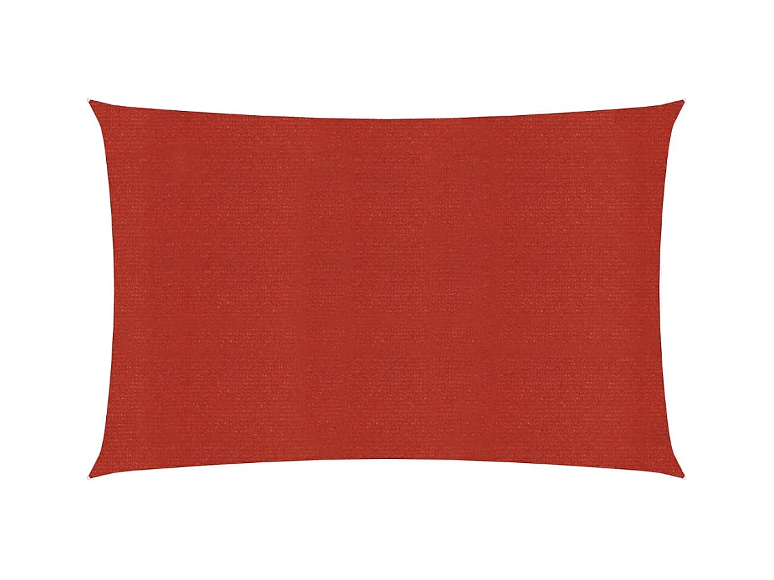 Voile d'ombrage 160 g/m² Rouge 2x5 m PEHD