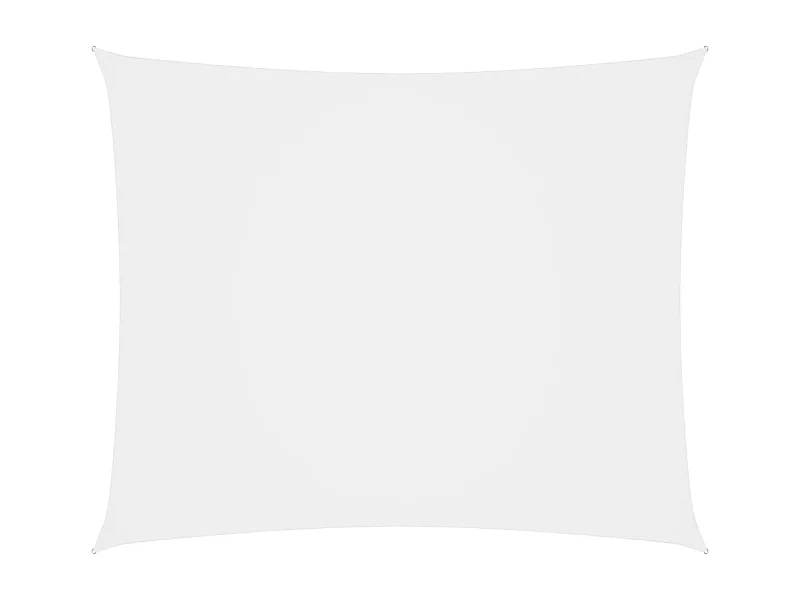 Voile de parasol tissu oxford rectangulaire 4x6 m blanc