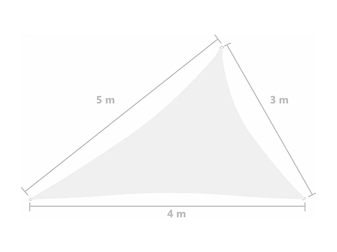 Sonnenschirmsegel dreieckiges Oxford-Gewebe 3x4x5 m weiß