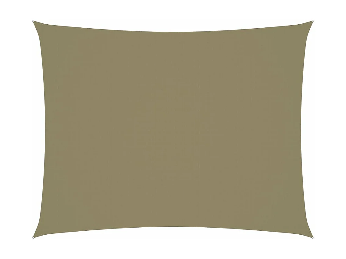 Voile de parasol tissu oxford rectangulaire 6x7 m beige
