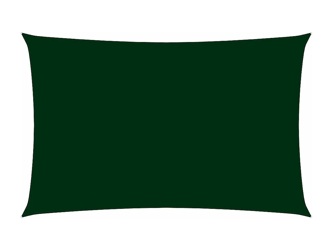 Voile de parasol tissu oxford rectangulaire 4x7 m vert foncé
