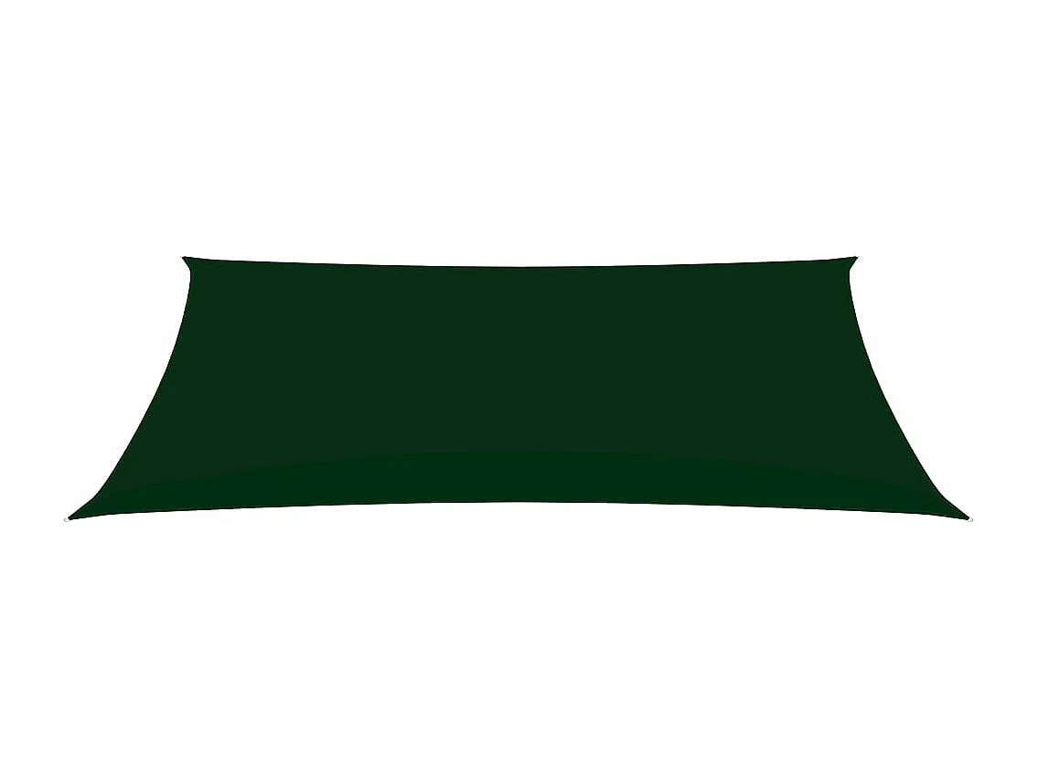 Voile de parasol tissu oxford rectangulaire 4x7 m vert foncé