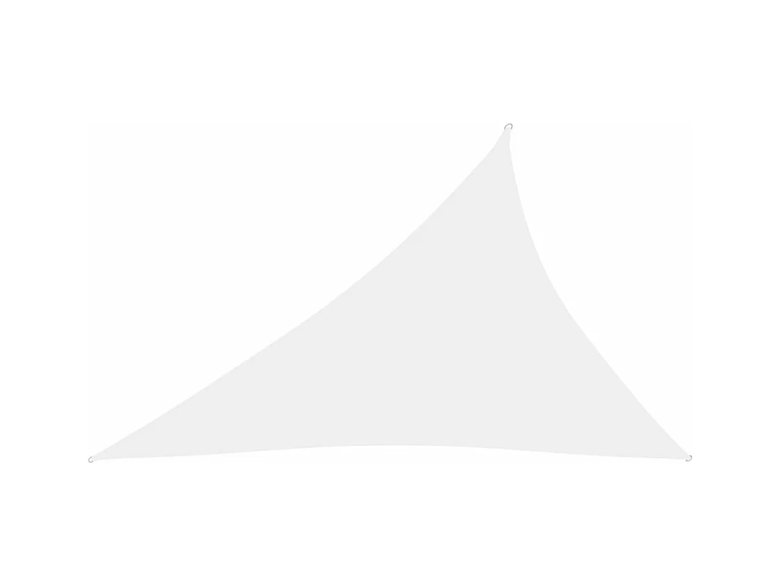 Voile de parasol tissu oxford triangulaire 4x5x6,4 m blanc