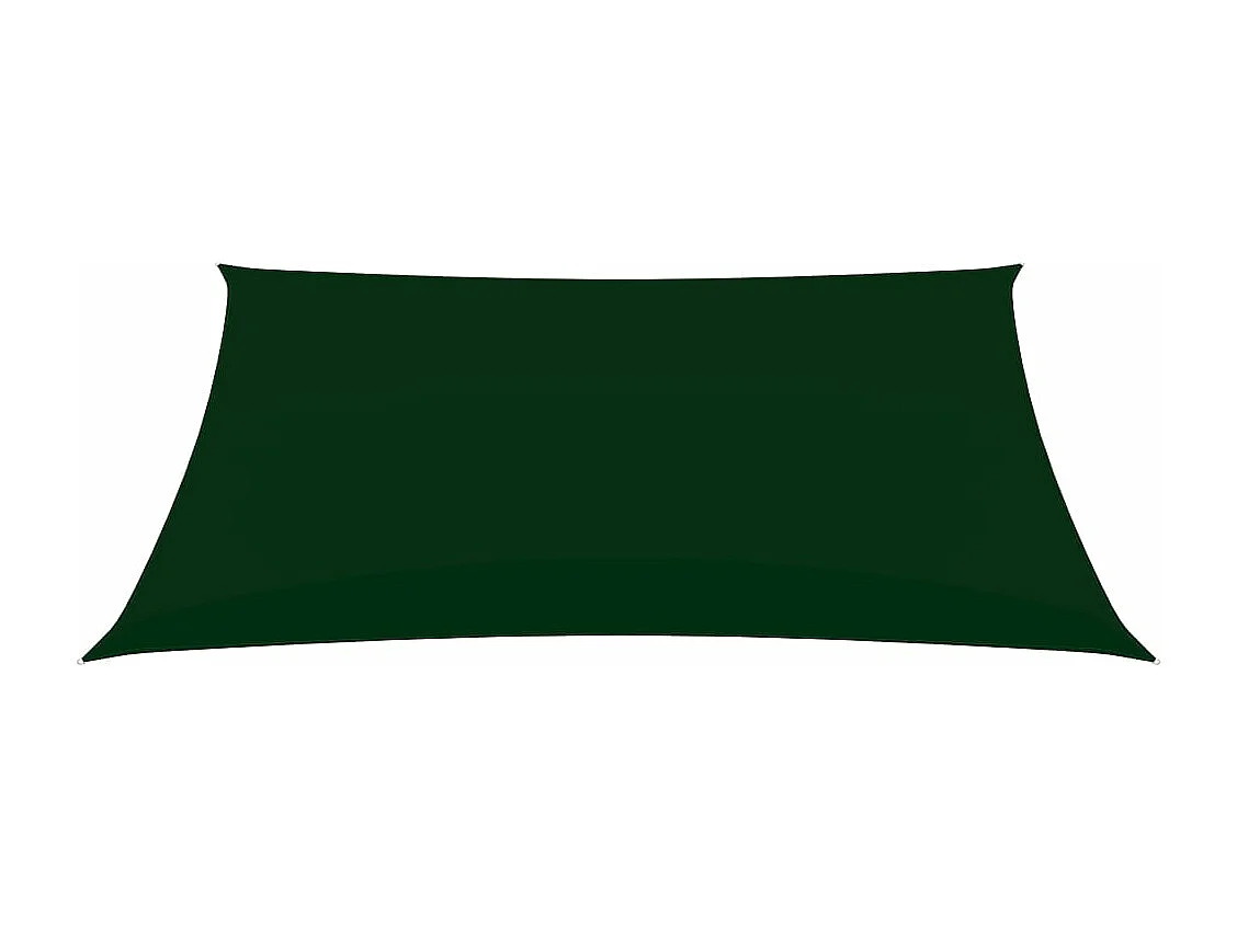 Voile de parasol tissu oxford rectangulaire 2x4,5 m vert foncé