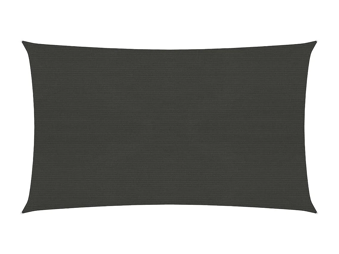Voile d'ombrage 160 g/m² Anthracite 6x8 m PEHD