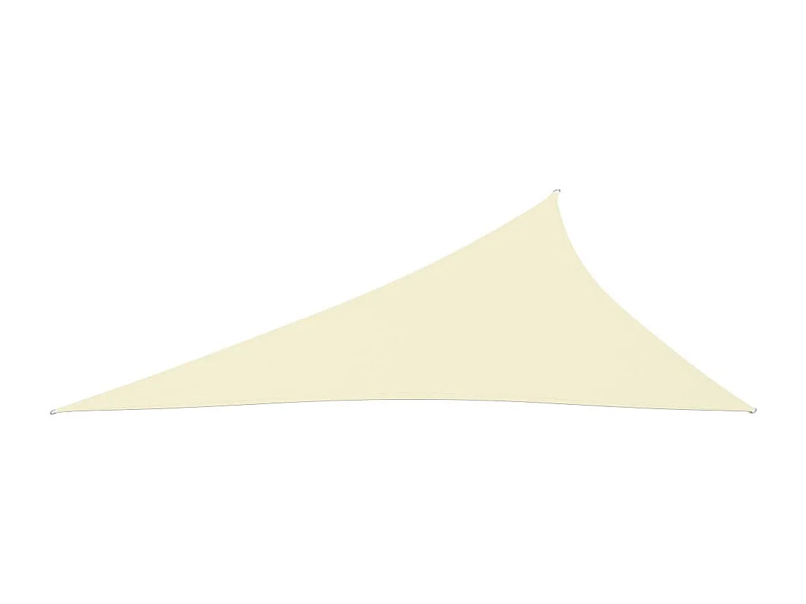 Voile de parasol tissu oxford triangulaire 4x5x6,4 m crème