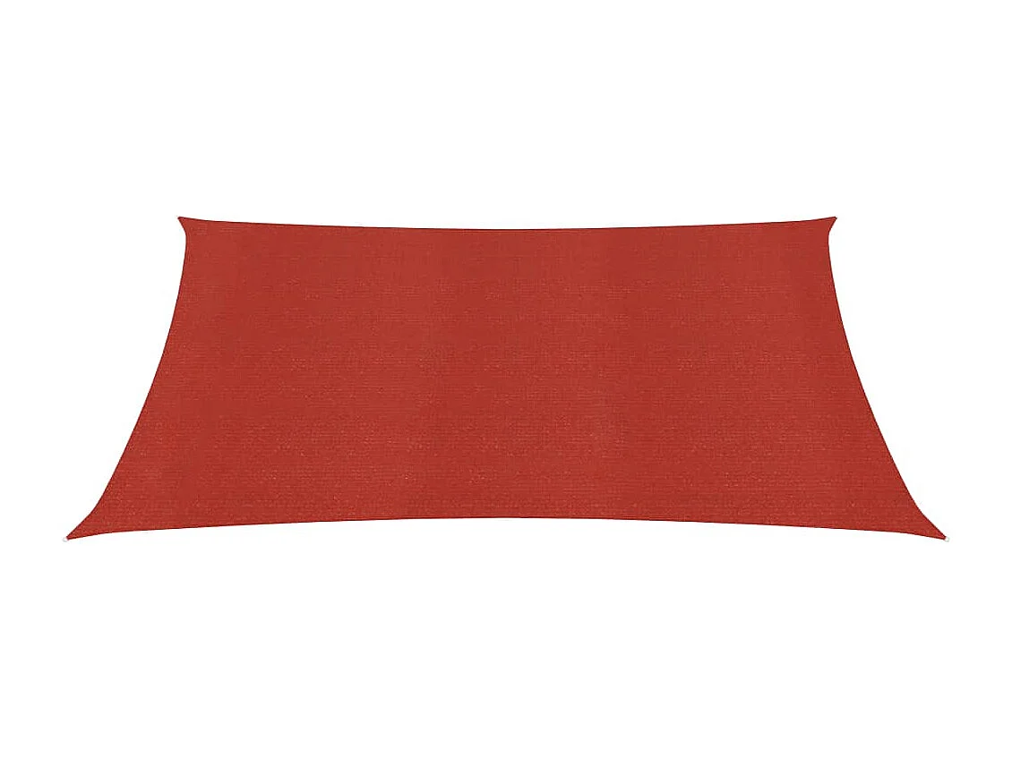 Voile d'ombrage 160 g/m² Rouge 3,6x3,6 m PEHD