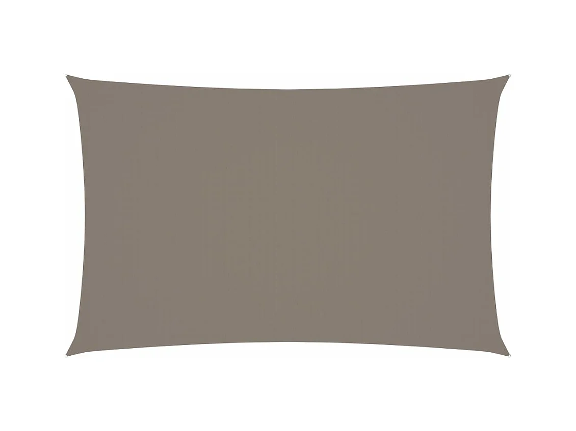 Voile de parasol tissu oxford rectangulaire 2,5x5 m taupe