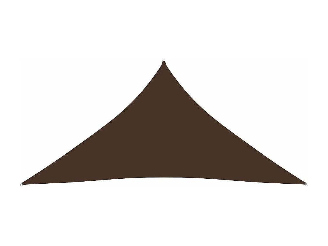 Vela parasol Triangular tela Oxford 5x6x6 m marrón