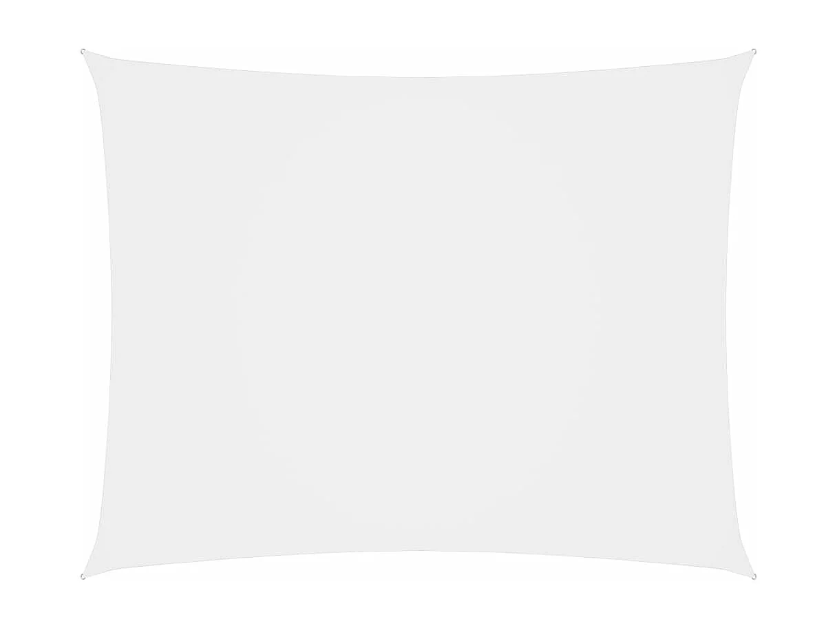 Voile de parasol tissu oxford rectangulaire 3x4 m blanc