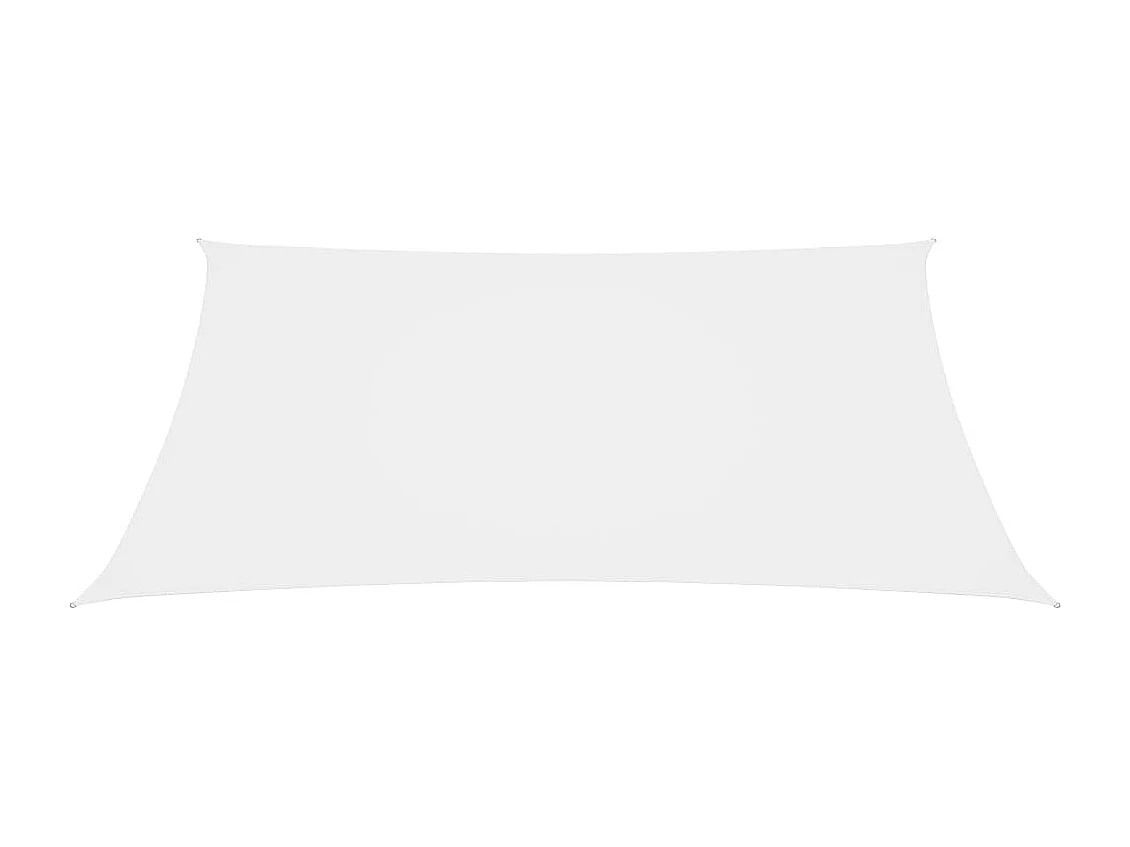 Voile de parasol tissu oxford rectangulaire 3x4 m blanc