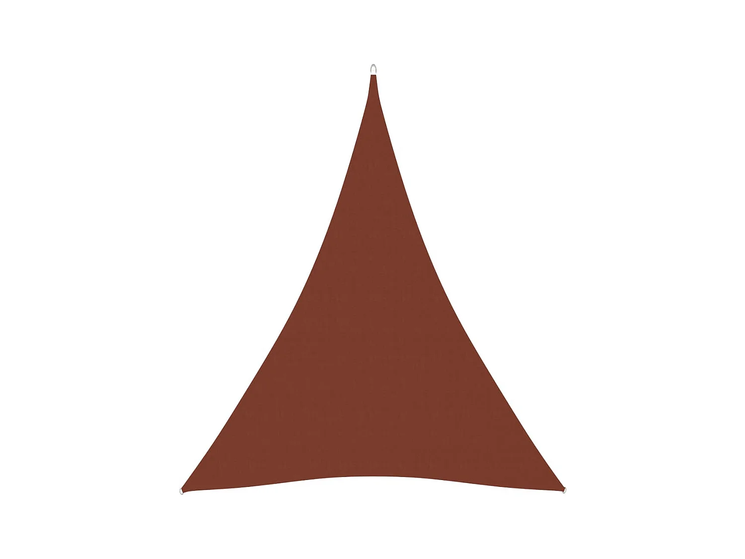 Vela parasole triangolare in tessuto oxford 4x5x5 mt terracotta