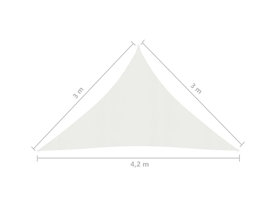 Voile d'ombrage 160 g/m² Blanc 3x3x4,2 m PEHD