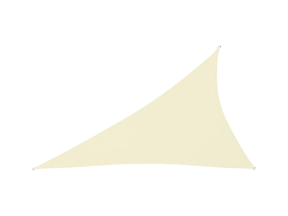 Voile de parasol tissu oxford triangulaire 3x4x5 m crème