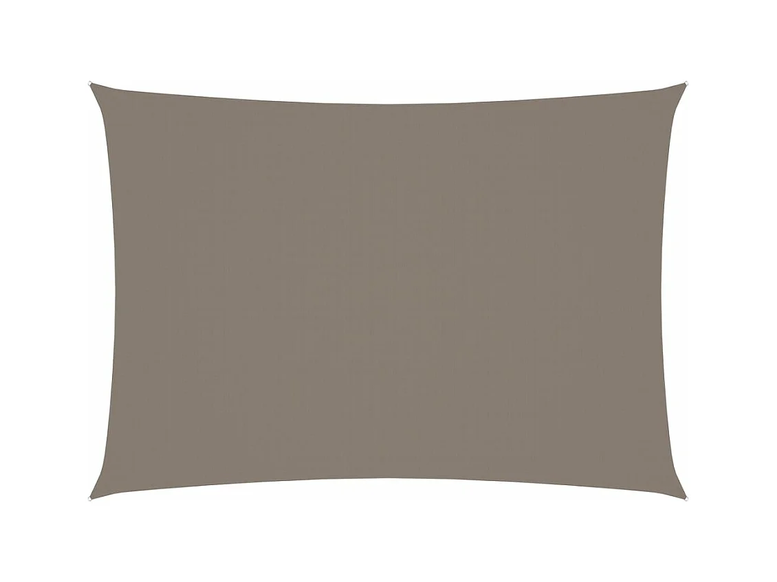 Voile de parasol tissu oxford rectangulaire 3x5 m taupe