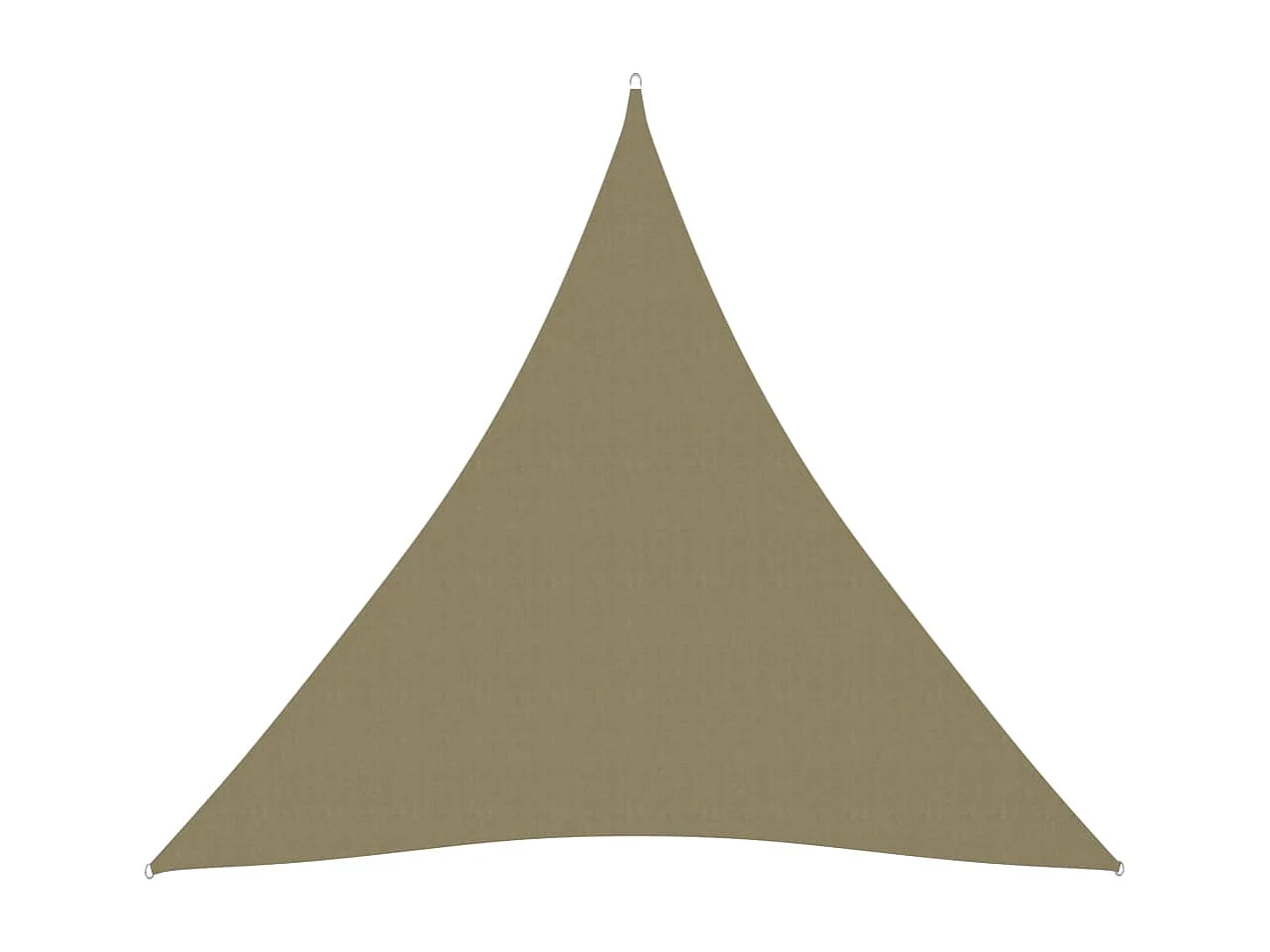 Voile de parasol tissu oxford triangulaire 4x4x4 m beige