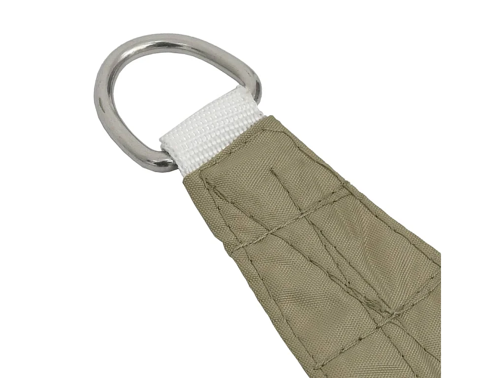 Voile de parasol tissu oxford triangulaire 4x4x4 m beige
