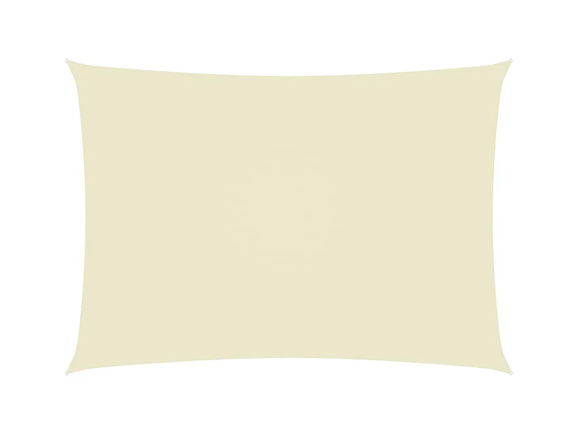 Voile de parasol tissu oxford rectangulaire 3x4,5 m crème