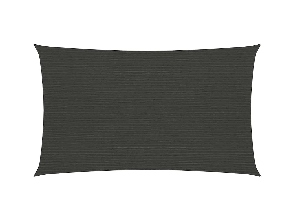 Voile d'ombrage 160 g/m² Anthracite 3x6 m PEHD
