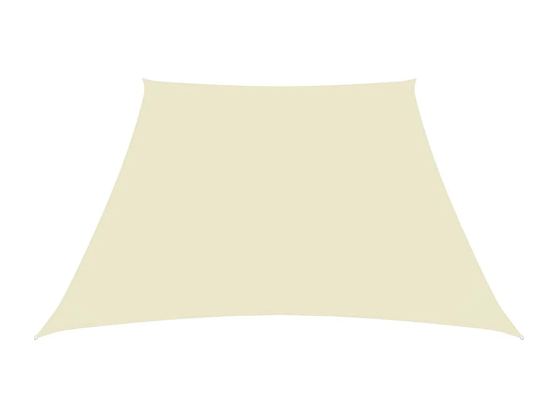 Voile de parasol Tissu Oxford trapèze 4/5x4 m Crème