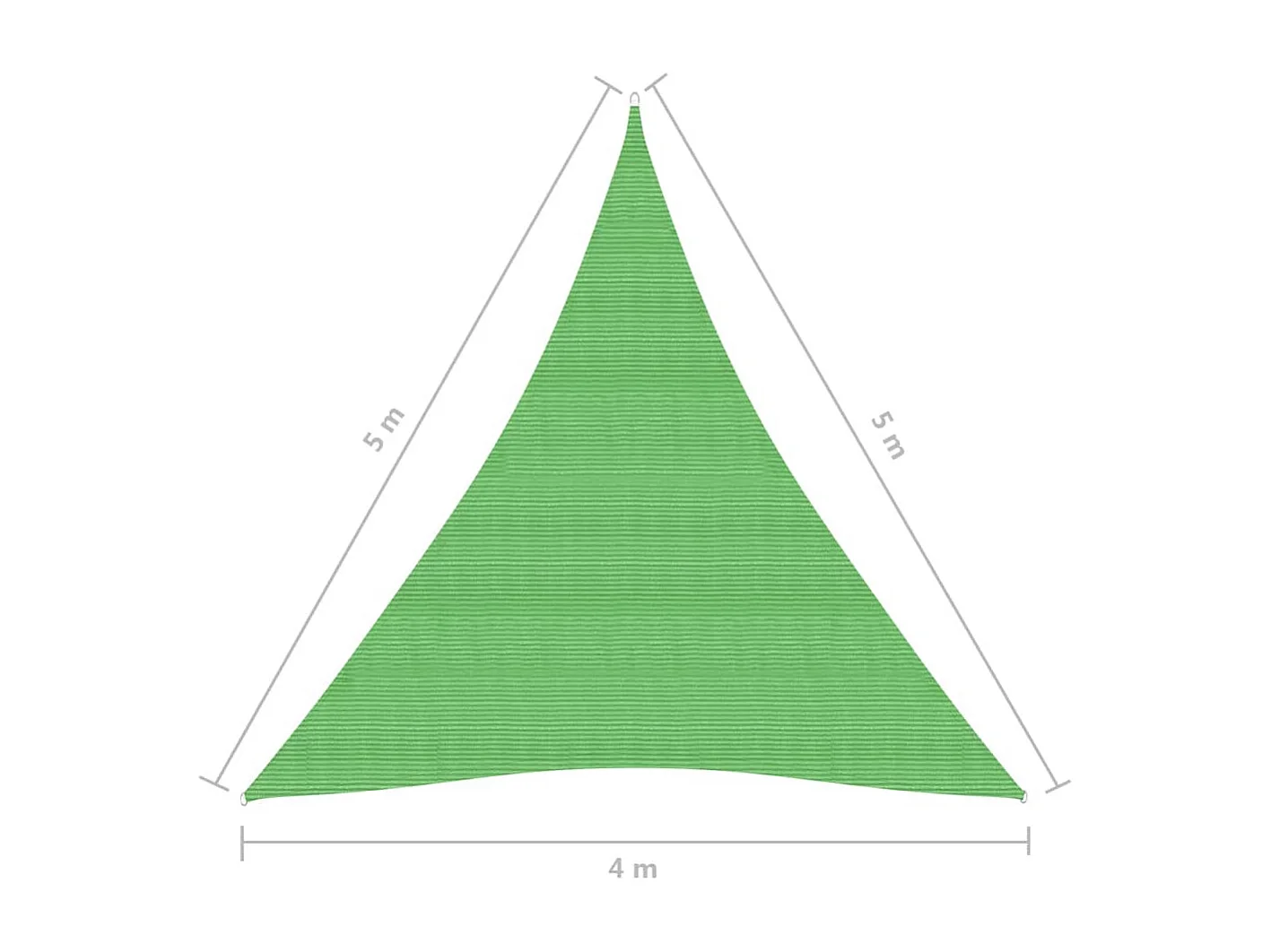 Voile d'ombrage 160 g/m² Vert clair 4x5x5 m PEHD