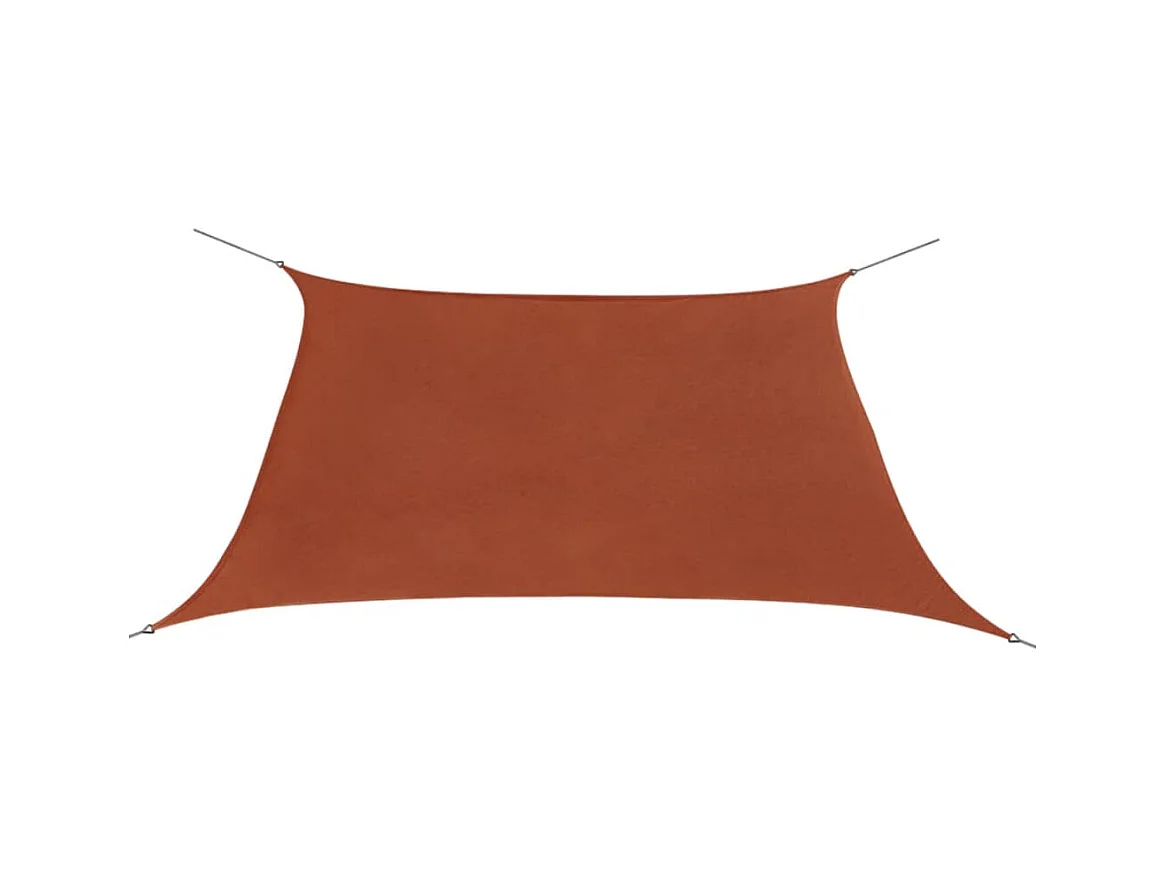 Voile de parasol tissu oxford carré 3,6x3,6 m terre cuite