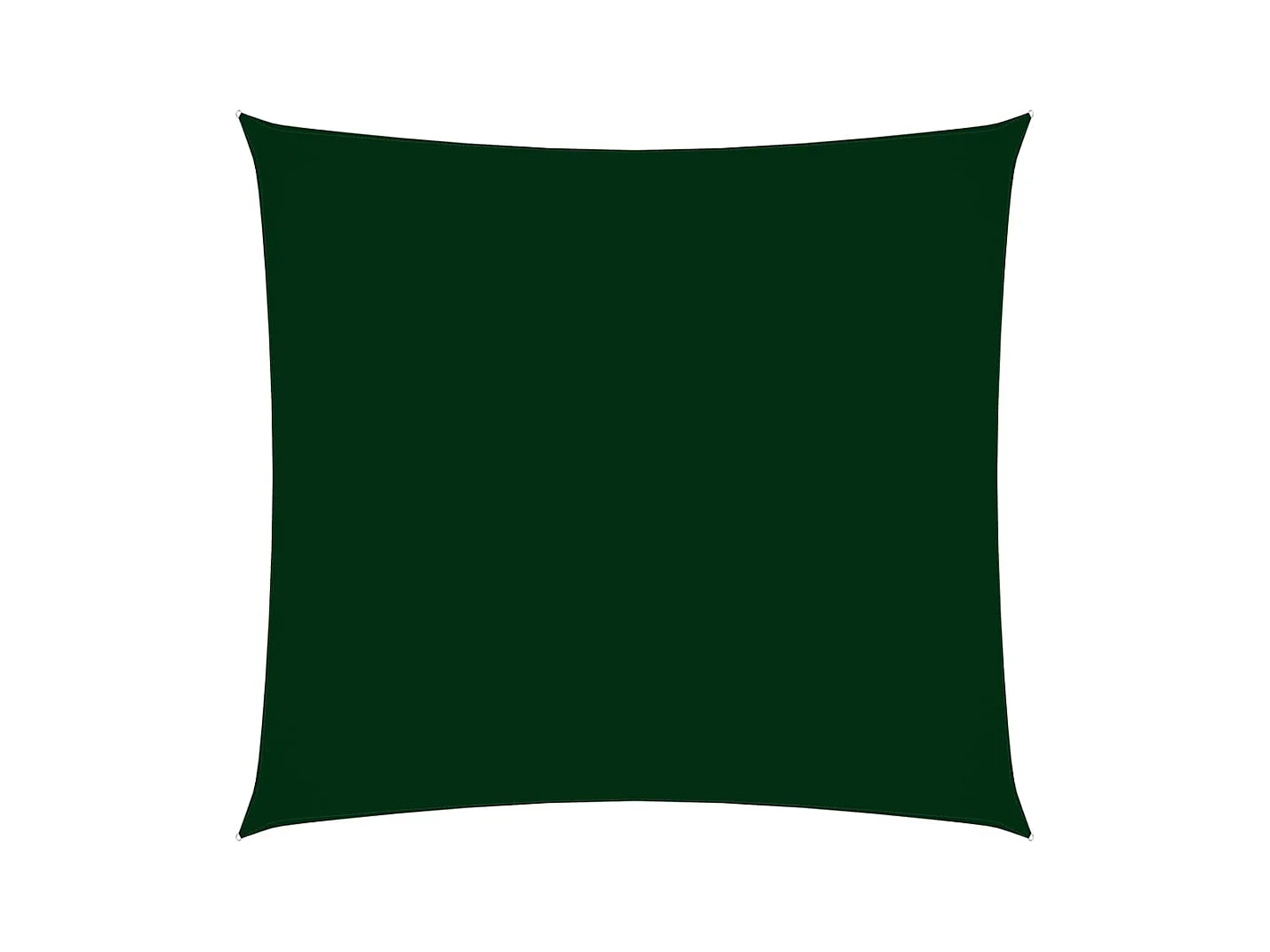 Voile de parasol tissu oxford carré 4x4 m vert foncé