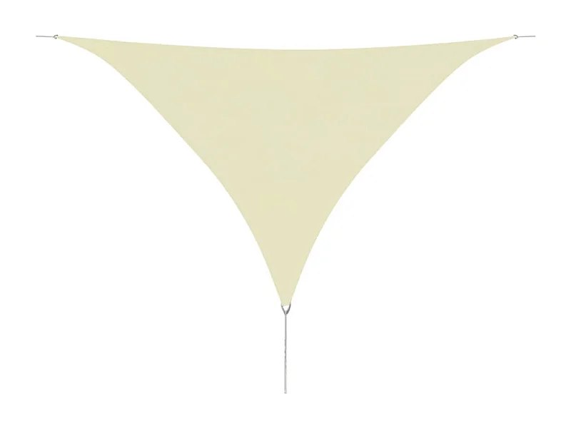 Voile de parasol tissu oxford triangulaire 3,6x3,6x3,6 m crème