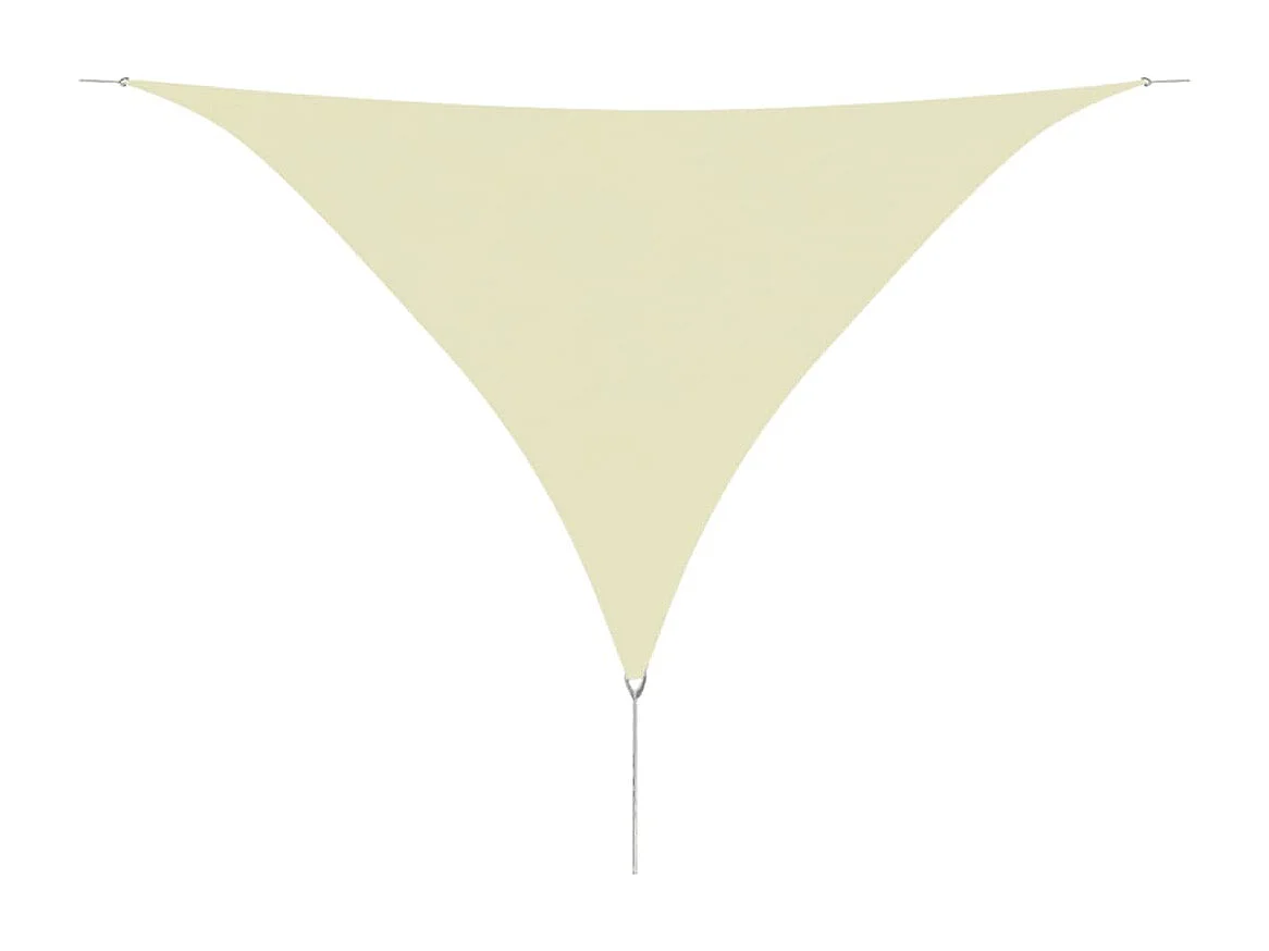 Voile de parasol tissu oxford triangulaire 3,6x3,6x3,6 m crème