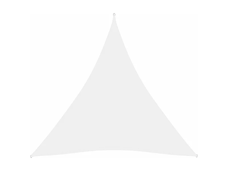 Voile de parasol tissu oxford triangulaire 3,6x3,6x3,6 m blanc