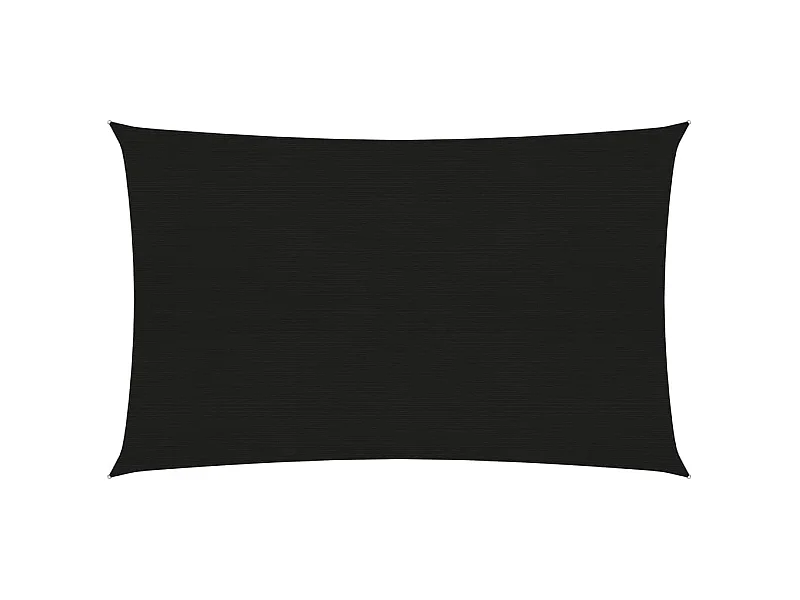 Vela de sombra 160 g/m² Negro 2x4 m HDPE