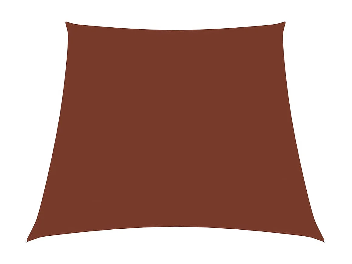 Voile de parasol Tissu Oxford trapèze 3/5x4 m Terre cuite