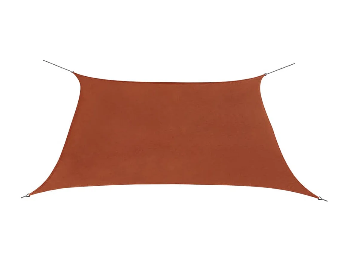 Vela parasole quadrata in tessuto oxford 2x2 mt terracotta