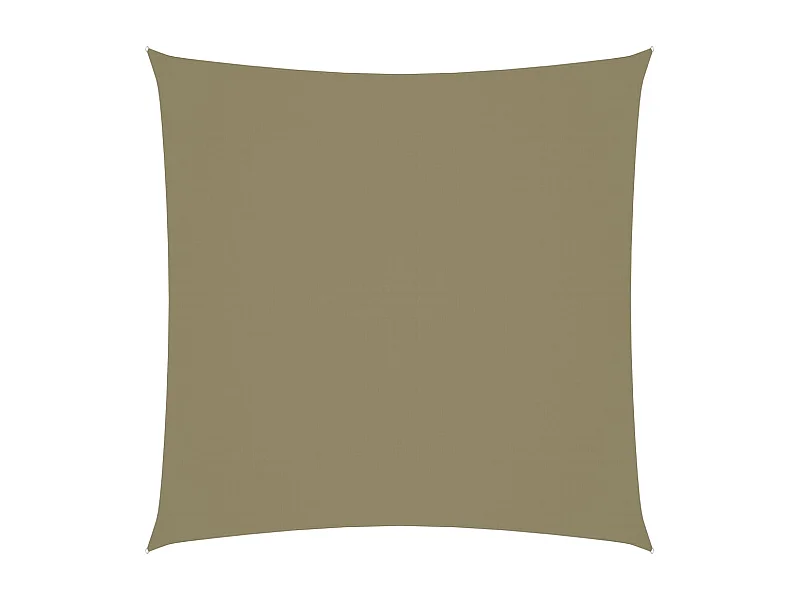 Voile de parasol tissu oxford carré 4x4 m beige