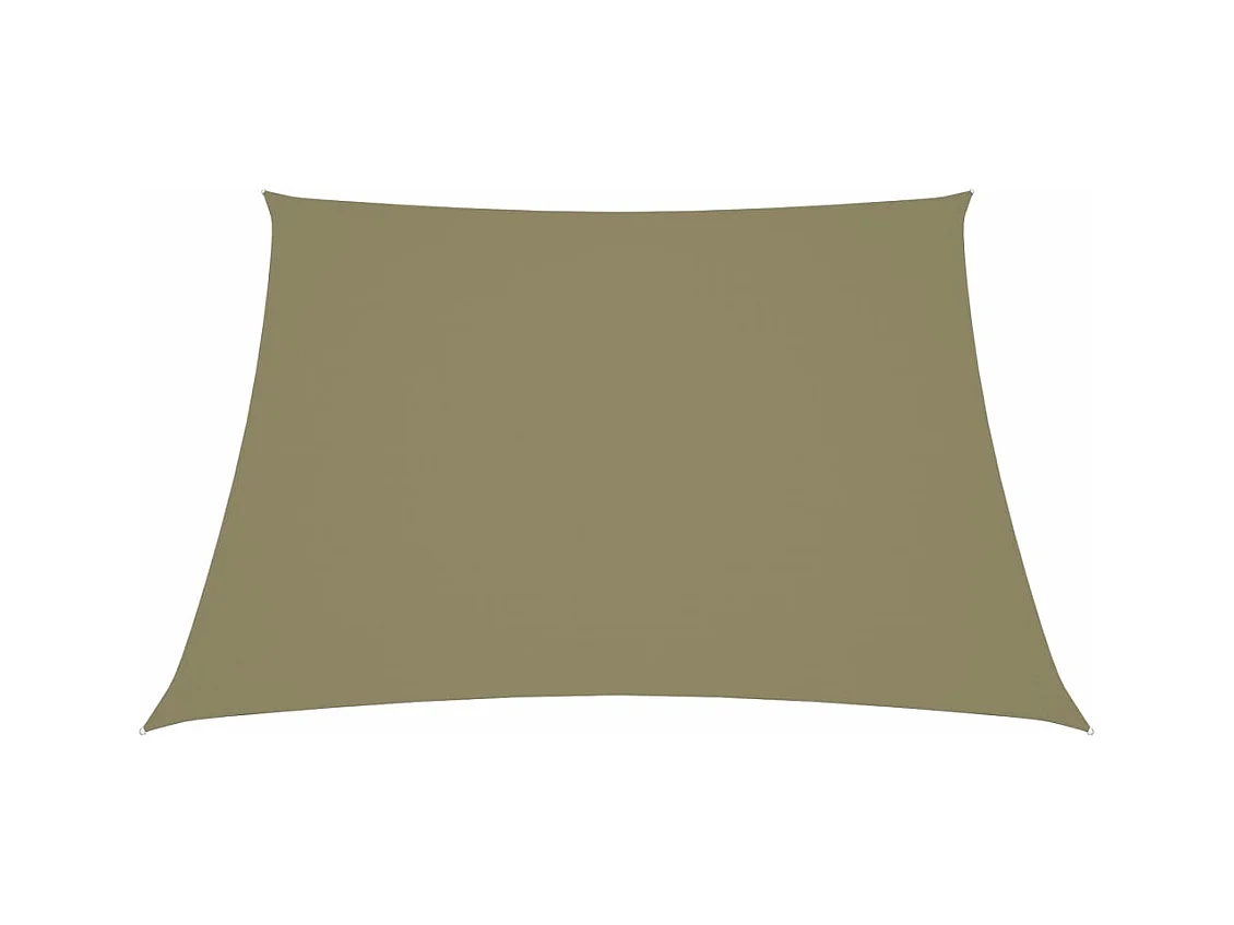 Voile de parasol tissu oxford carré 4x4 m beige