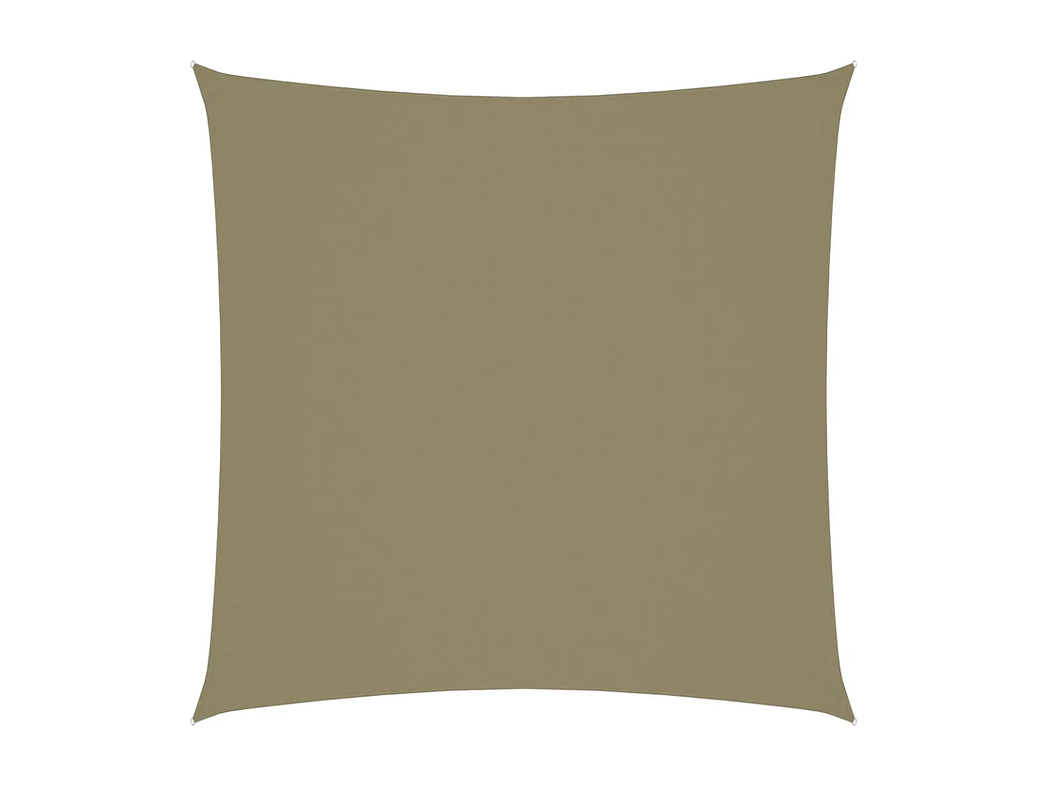 Voile de parasol tissu oxford carré 4x4 m beige