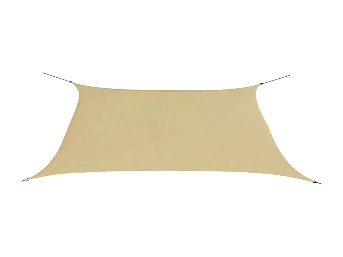 Vela parasol rectangular tela oxford 2x4 m beige