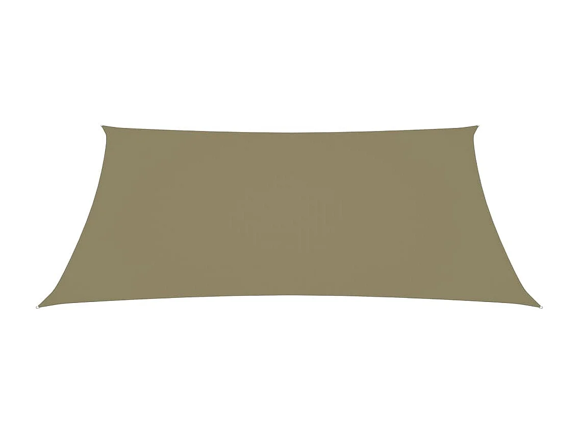 Voile de parasol tissu oxford rectangulaire 2,5x4 m beige