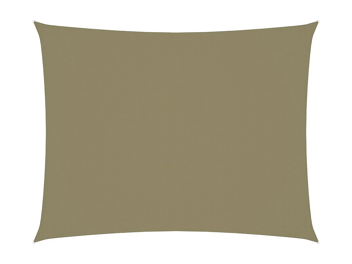 Voile de parasol tissu oxford rectangulaire 2,5x4 m beige