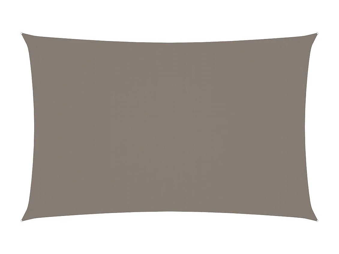 Voile de parasol tissu oxford rectangulaire 2x5 m taupe