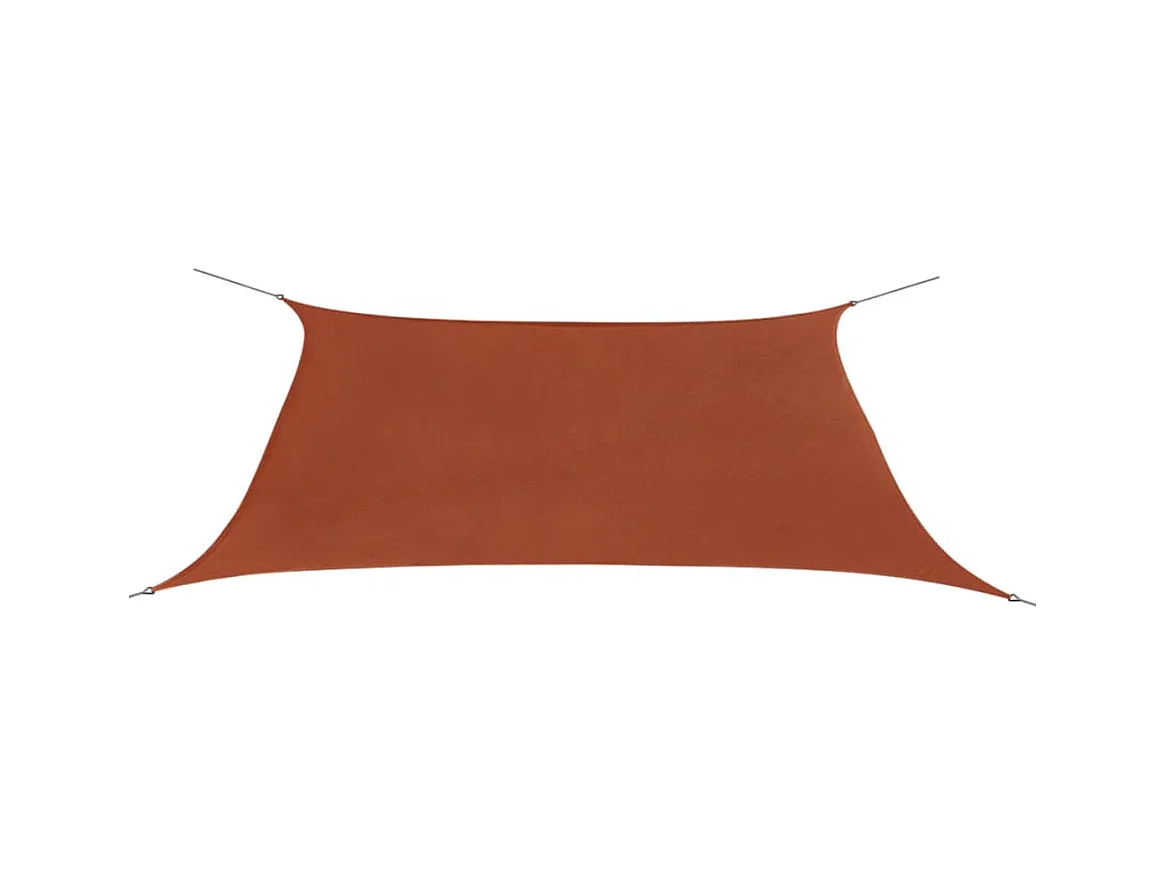 Voile de parasol tissu oxford rectangulaire 2x4 m terre cuite
