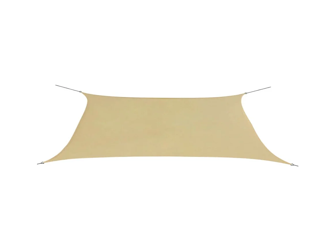 Vela parasole rettangolare in tessuto oxford 4x6 mt beige